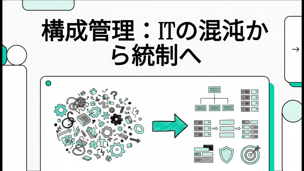 【情報セキュリティマネジメント 集中講義】 89 構成管理：ITの混沌から統制へ