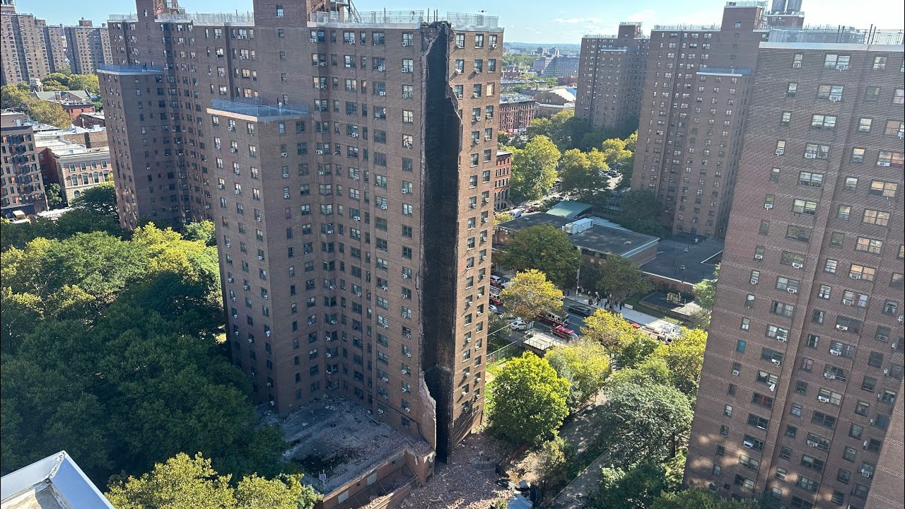 FDNY Bronx 10-60 Box 2154, обрушение шахты 20-этажного жилого дома NYCHA