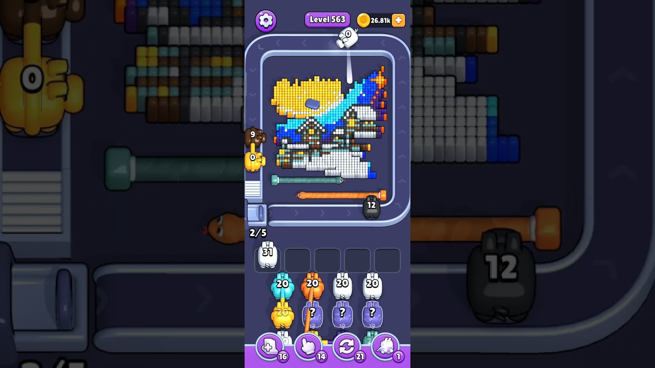 Pixel Flow — hard level 563