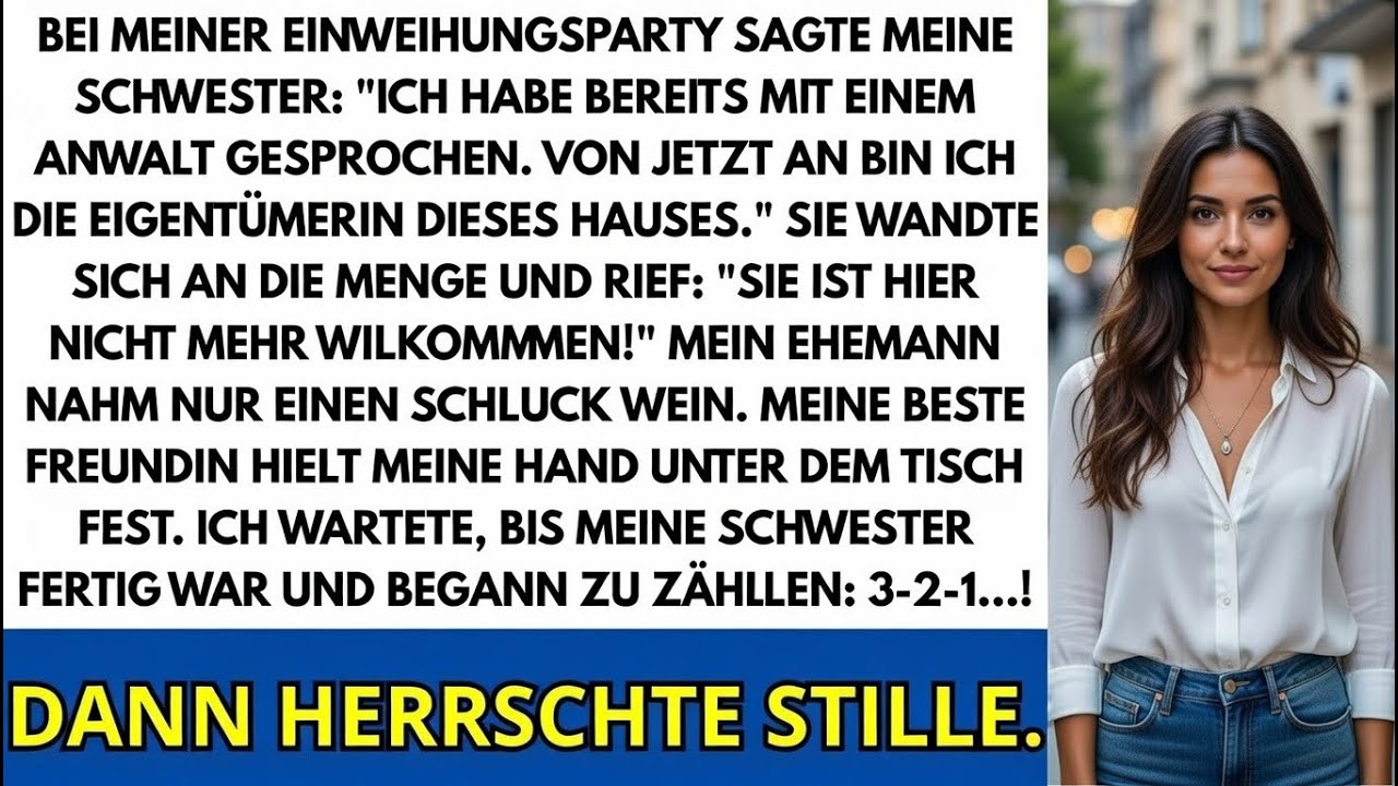 Auf der Familienfeier rief meine Schwester ab jetzt gehört mir das Haus raus also handelte ich