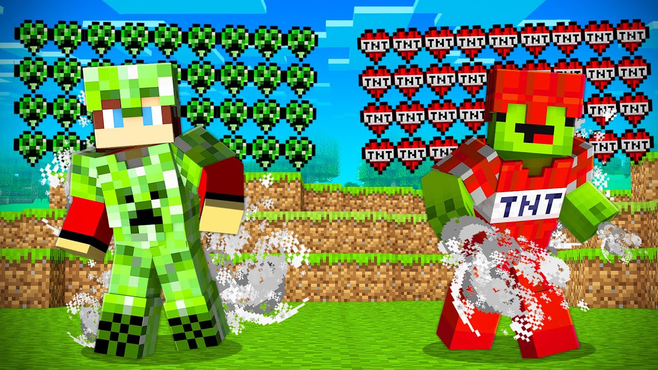CREEPER Armor JJ vs TNT Armor Mikey in Minecraft - Maizen JJ and Mikey