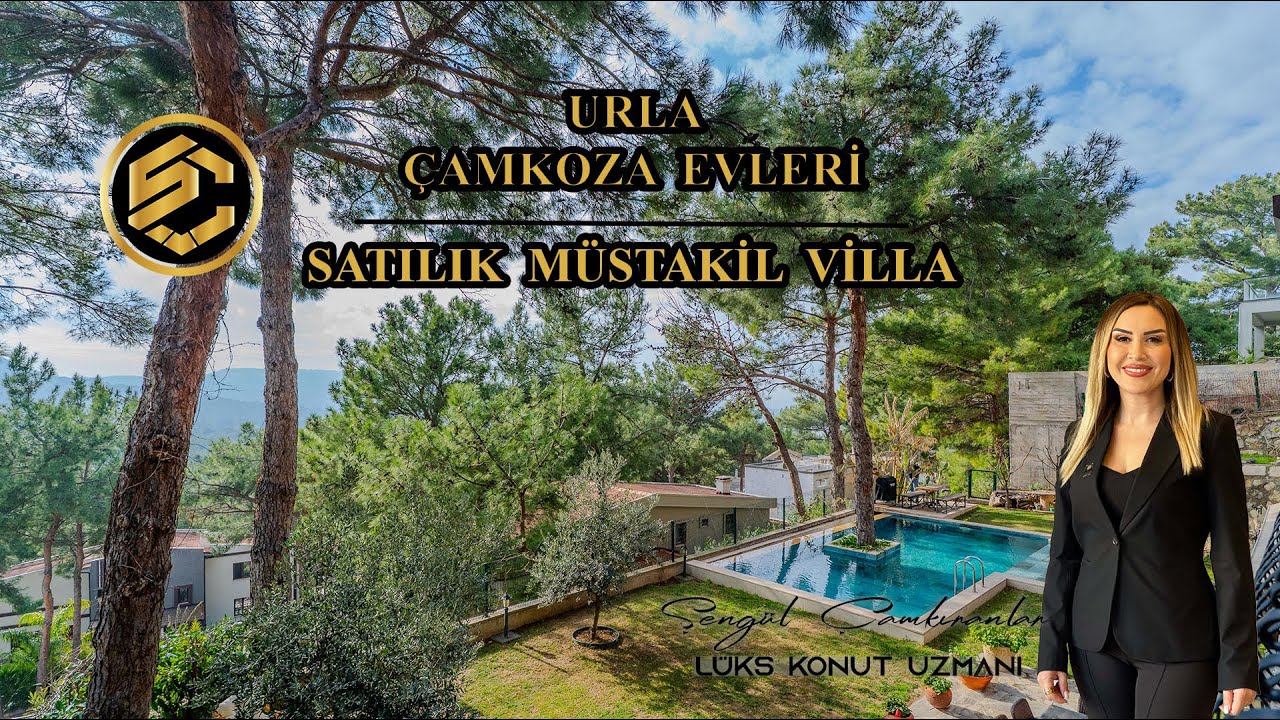 Urla Çamkoza Evleri 1.160 m2 Arsa Paylı Müstakil Havuzlu Satılık 4+2 Villa