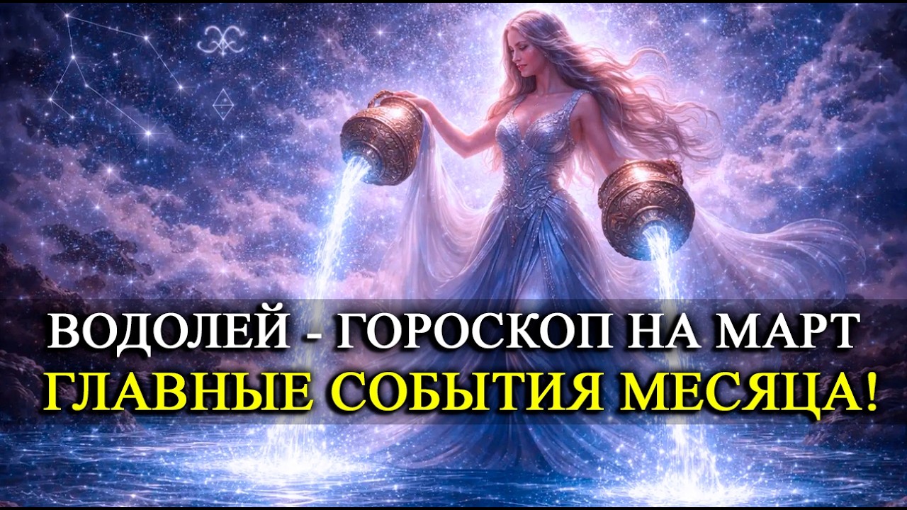 ВОДОЛЕЙ — МАРТ 2026!  Как правильно прожить март, чтобы год был удачным! Не упустите шанс...
