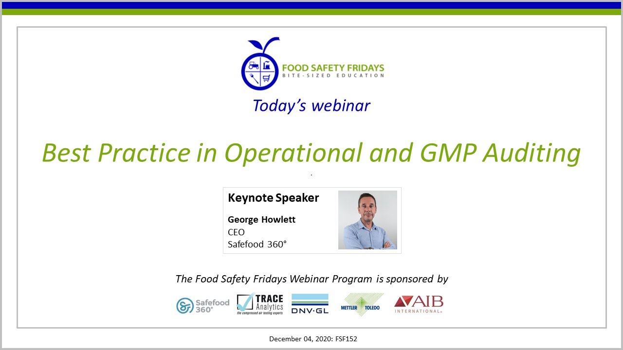 Best Practice in Operational and GMP Auditing