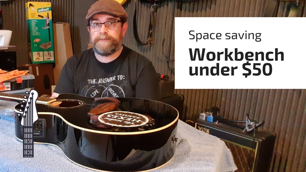 Space saving guitar workbench for under $50
