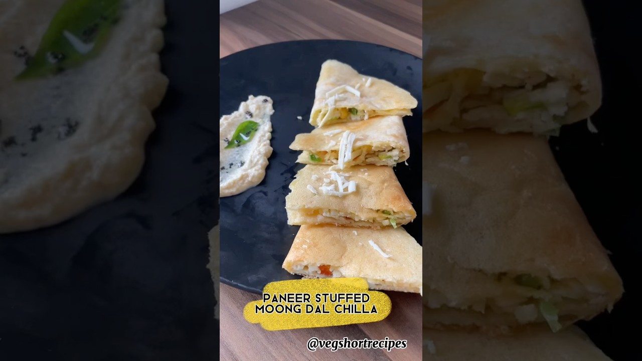 Once you try this, there’s no going back 😋Paneer stuffed moong dal chilla 