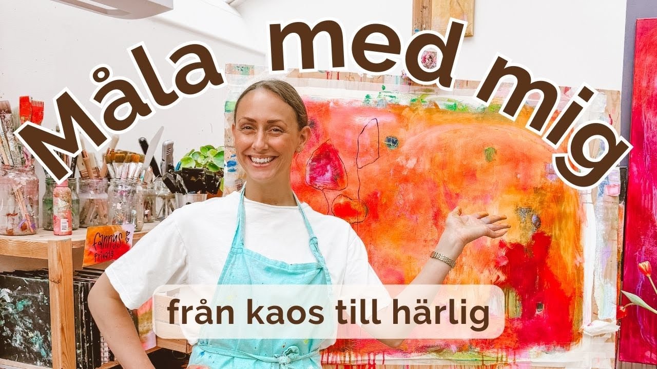 Från kaos till härlig! Se hela processen. Måla akryl för nybörjare