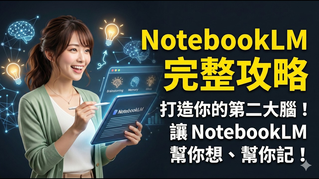 NotebookLM 完整攻略：打造你的第二大腦！讓 NotebookLM 幫你想、幫你記！