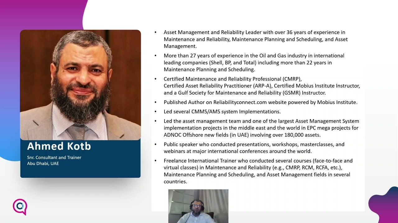 WOW Maintenance and Reliability Data Analysis in Light of ISO 14224 by Ahmed Kotb