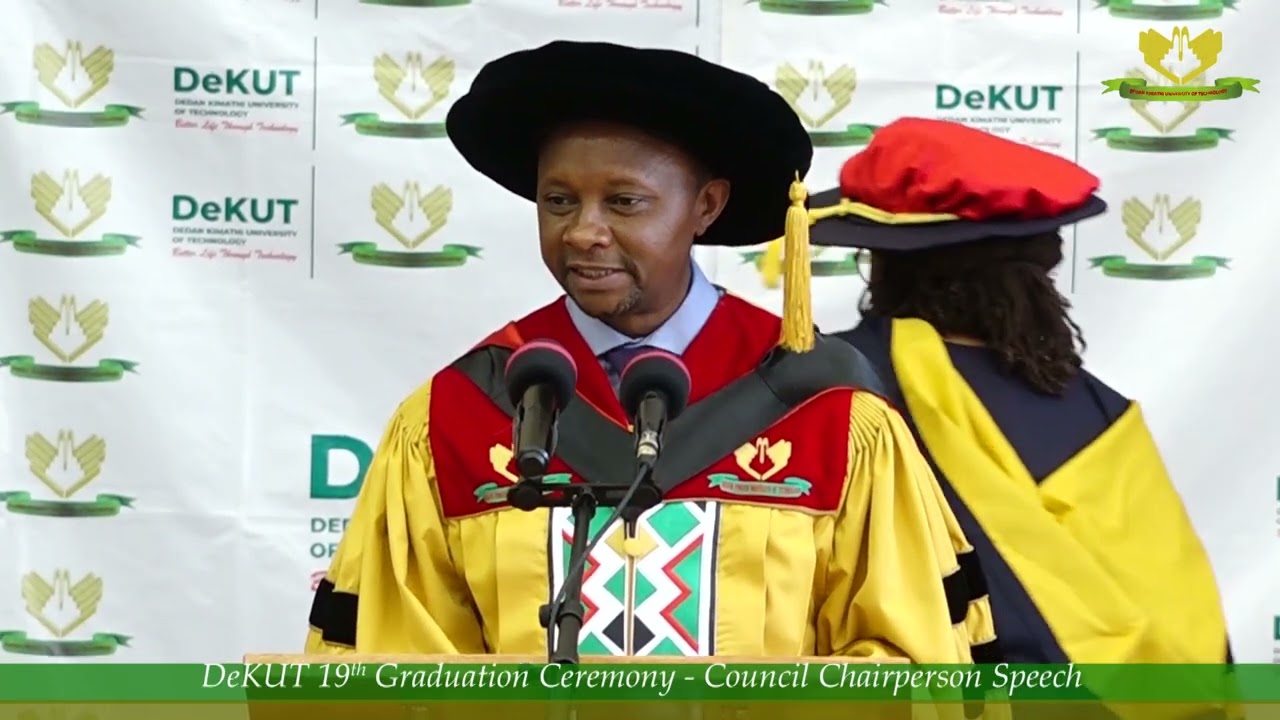 Председатель Совета DeKUT д-р Джеймс Кариуки выступил с докладом об управлении, совершенстве и ли...