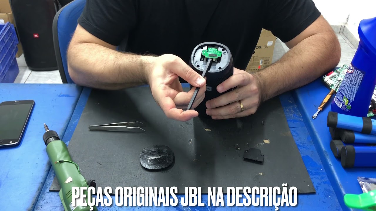 Peças Jbl site na descrição Como trocar conector de carga Jbl link 10 com problema para carregar