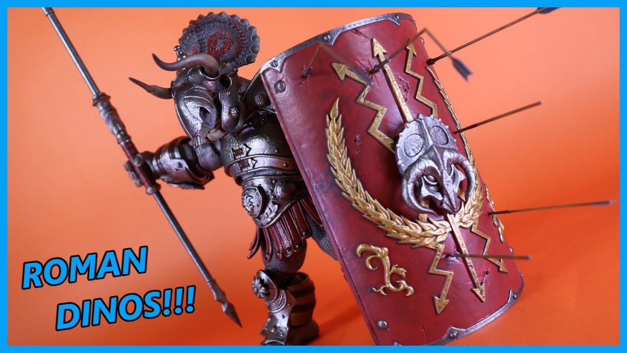 AxyToys Dinosaur Battlefield DELUXE GRAY CERATOPSIDAE LEGION Action Figure Review