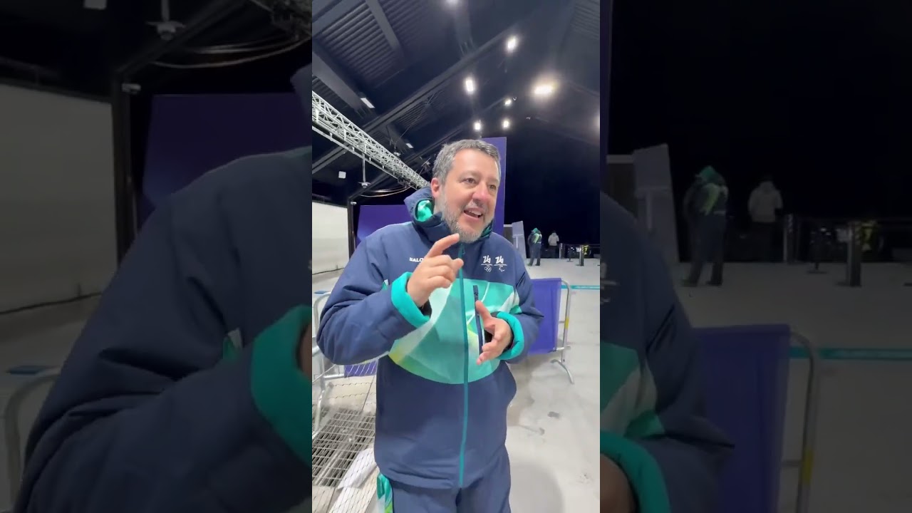Olimpiadi, Salvini alla pista da bob di Cortina: 