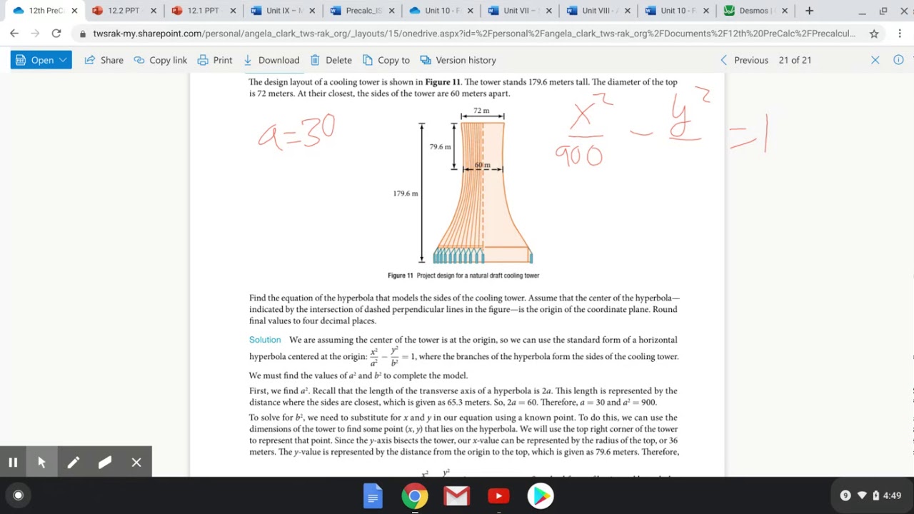10.2 Hyperbola word problem
