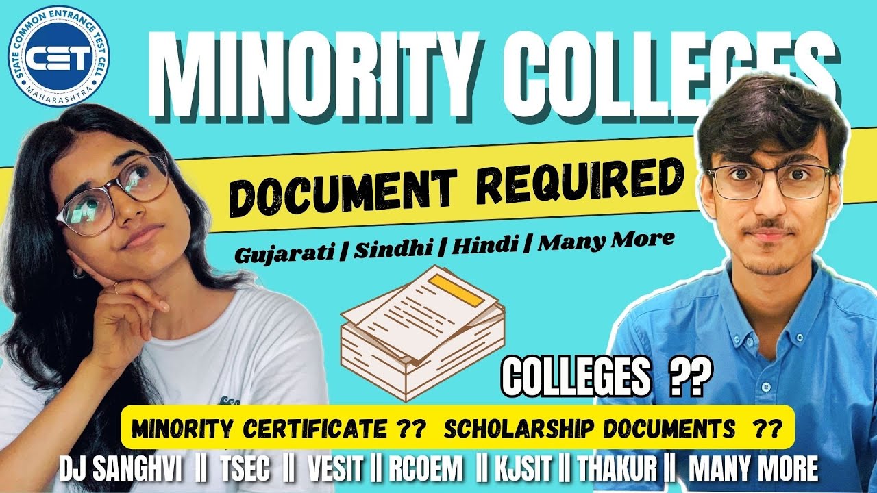 All About Minority Colleges at low %tile | Minority Documents | DJ Sanghvi Mumbai DJSCE Gujarati