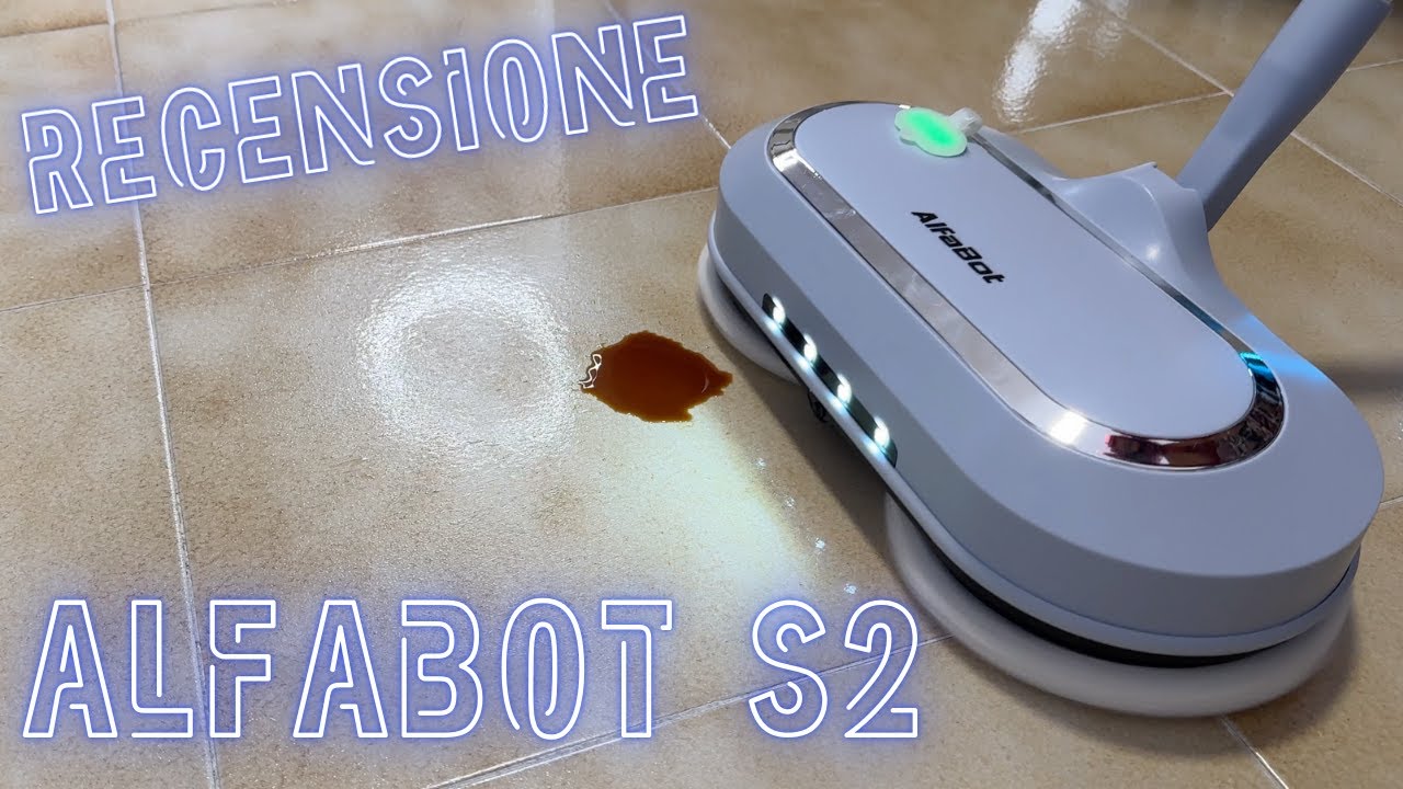 AlfaBot S2 - Mop elettrico a batteria - Lavaggio pavimenti semplice e veloce - Recensione