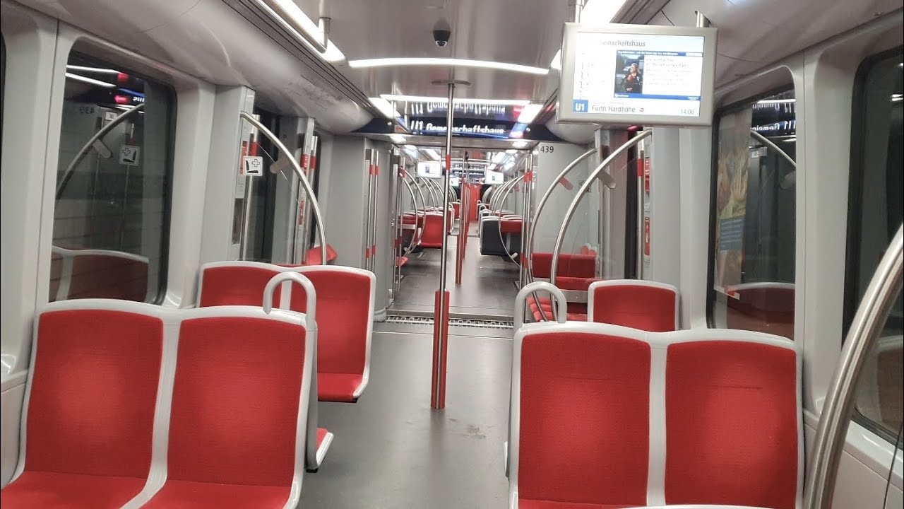 U-Bahn Nürnberg G1 Wagen 439 , von GEMEINSCHAFTSHAUS bis HASENBUCK + G1 Ein & Ausfahrt_4K