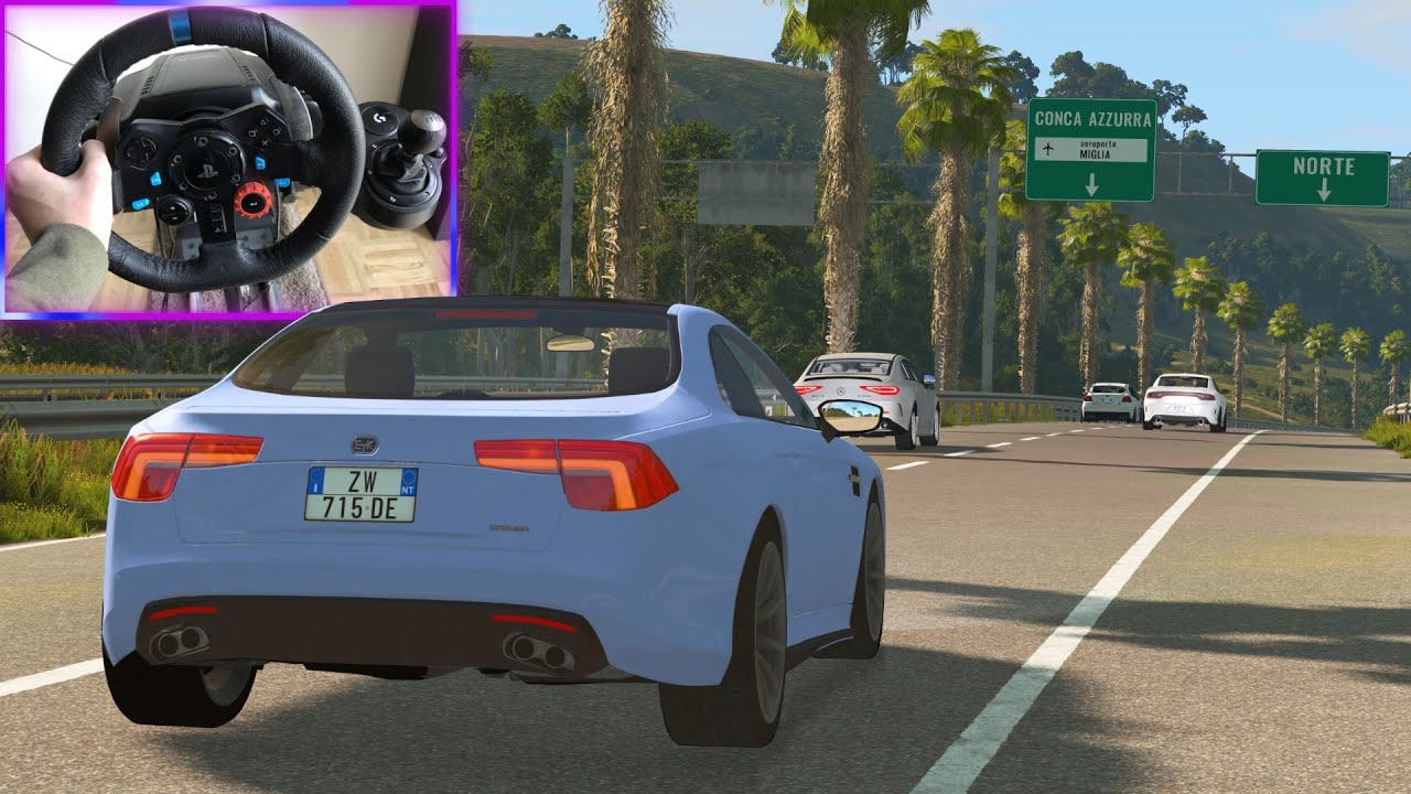 Realistic Highway Drive with Logitech G29 & Shifter | BeamNG Drive