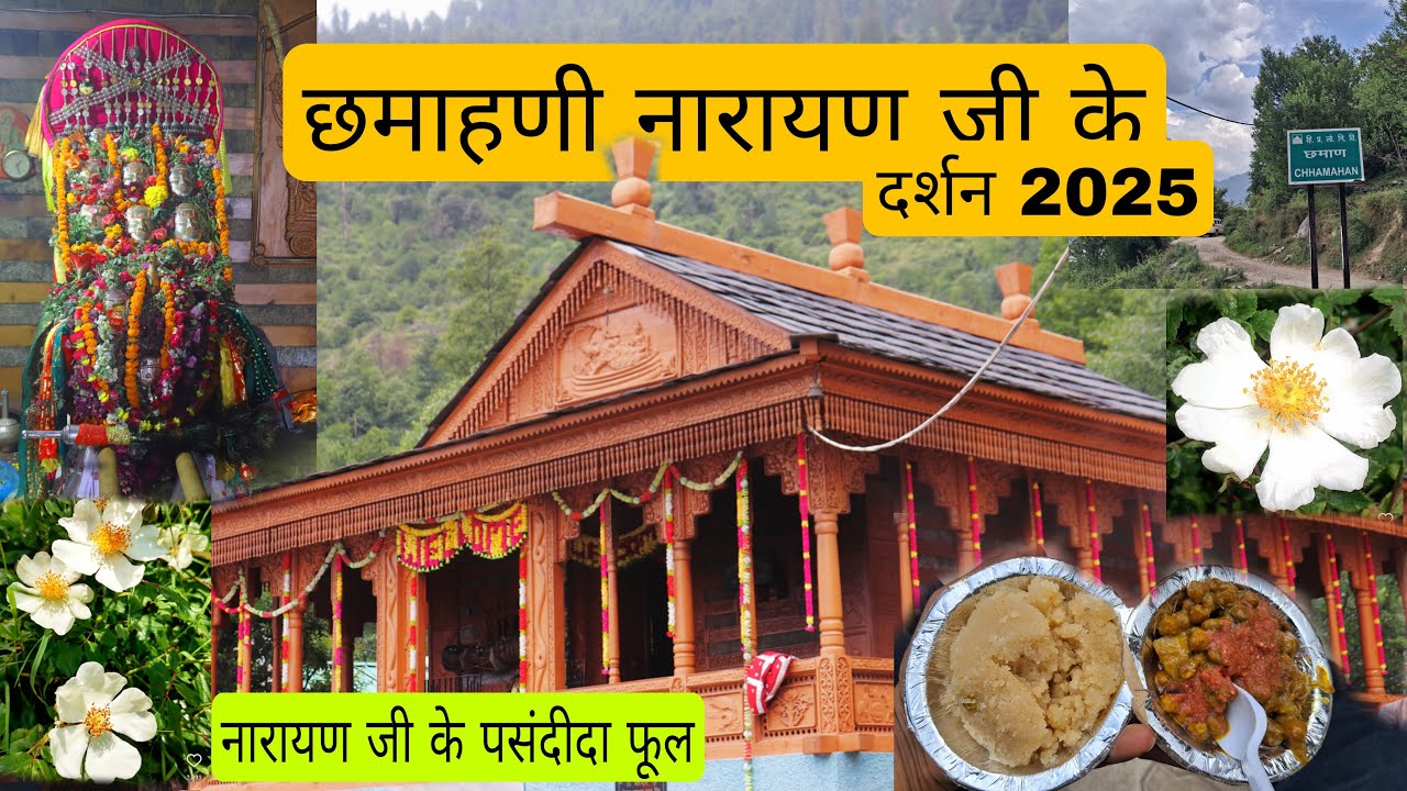 छमाहणी नारायण जी के दर्शन // किए फूल अर्पित प्रभु का  // एक साथ दो नारायण रूपों के दर्शन