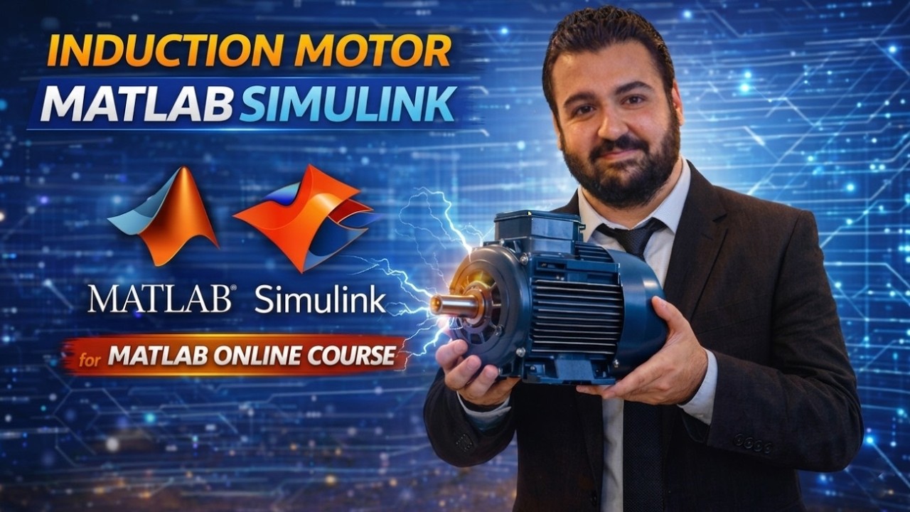 Induction Motor MATLAB Simulink or Asynchronous Motor Simulink in MATLAB for MATLAB Online Course