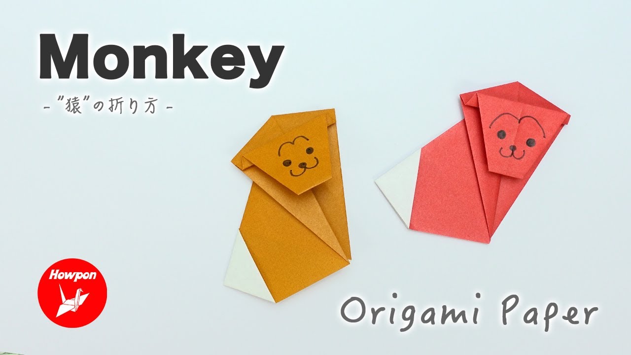 How to make an 'Origami Monkey'. Easy and Simple Step by Step Origami Animal Tutorial.