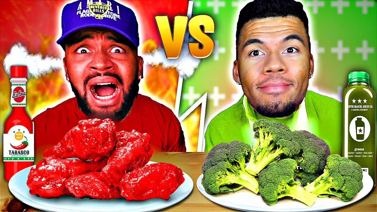 SCHARFES ESSEN VS GESUNDES ESSEN CHALLENGE !!!