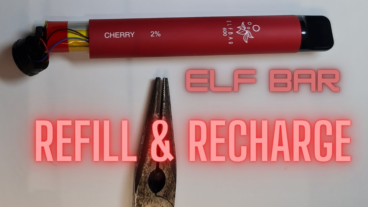 ELF BAR 600 Disposable Refill and Recharge Easy Nice Way , how to refill and recharge elfbar  18+