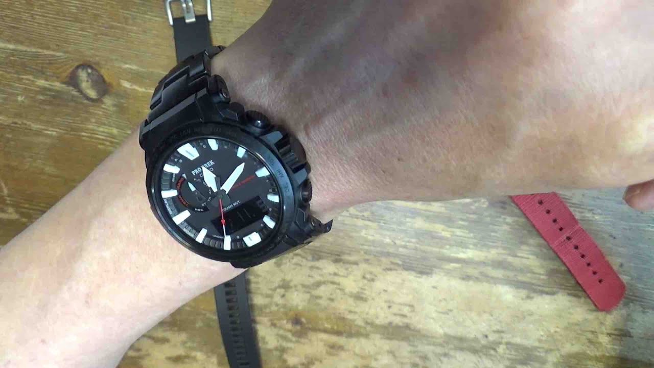 プロトレックPRW-61と純正チタンベルト