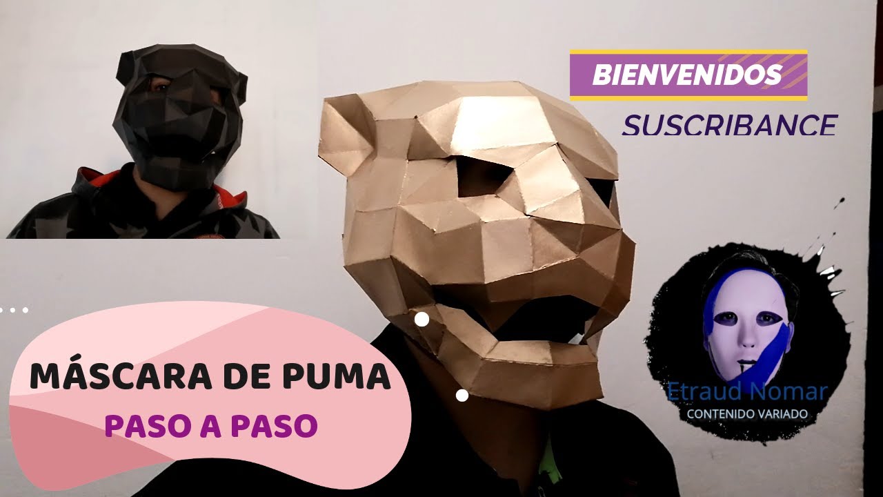 MÁSCARA DE PUMA PASO A PASO