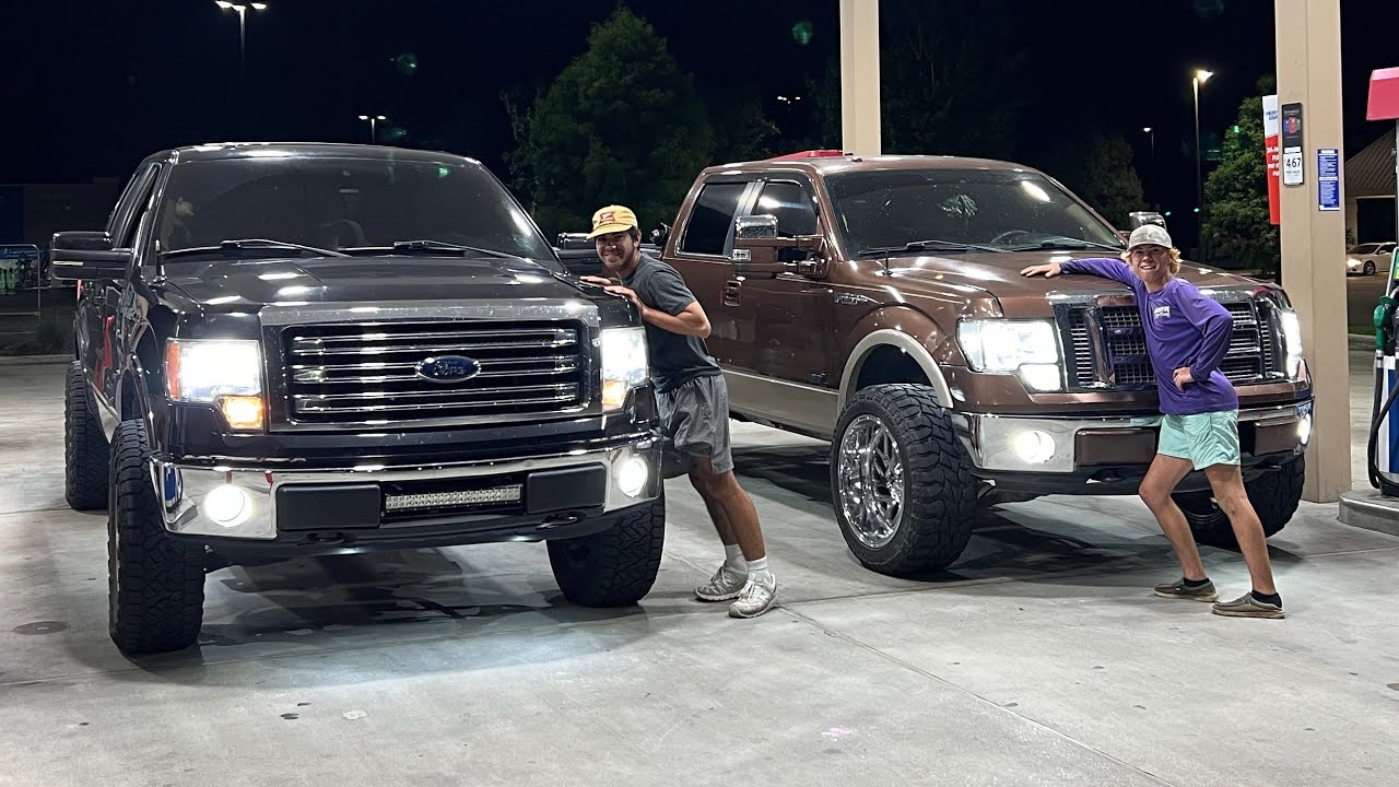 5.0 F150 vs 6.2 F150 (Street Race)