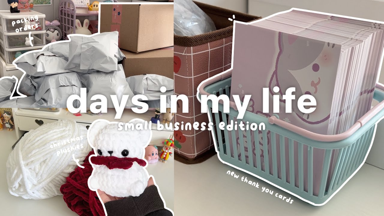 studio vlog ep 06 🧶💌 days in my life packing orders + running my small business