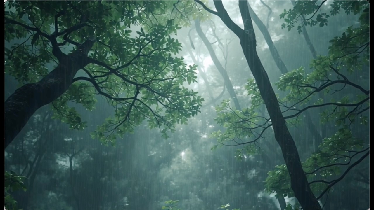Rain Sounds for Sleeping 1h42 - Pluie relaxante pour dormir - sons de pluie apaisants 1H30