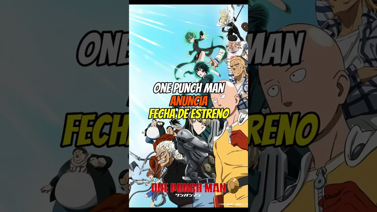 ONE PUNCH MAN Temporada 3 Anuncia Fecha de Estreno OFICIAL #anime
