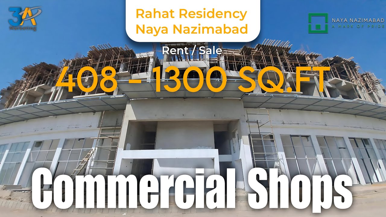 Prime Ground Floor Showrooms for Rent and Sale | Rahat Residency 1 Block B, Naya Nazimabad, Karachi