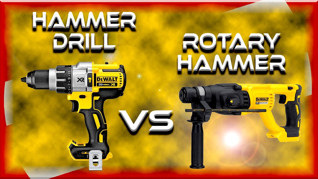 DeWalt Hammer Drill vs. Dewalt Rotary Hammer | Which is better for Brick, Block, or Rock?
