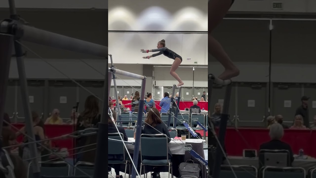 Gymnastics xcel platinum bar routine #gymnast #usagymnastics #unevenbars #shorts #gymnastics