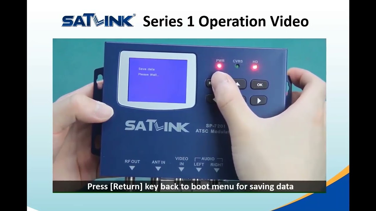 SatLink модулатори представяне на продуктите, работа с менюто и настройки