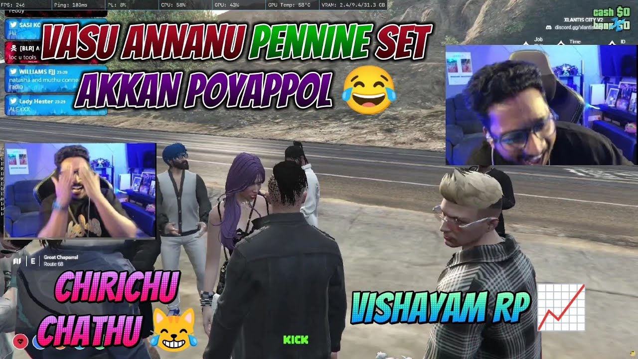 VASU ANNANU PENNINE SET AKKAN MEENUTTY AYITTU POYAPPOL 😂 CHIRICHU CHATHU 😹 BEST RP 📈😂 