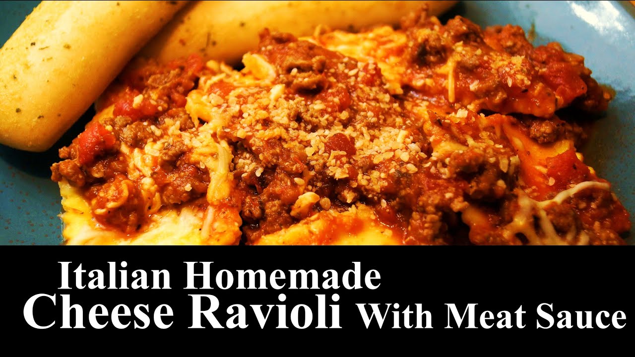 Homemade Baked Cheese Ravioli With Meat Sauce | ITALIAN | Pasta Meal | The Southern Mountain Kitchen