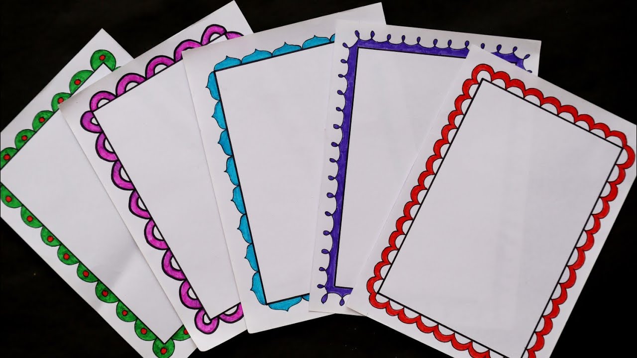 5 Border Designs/Border Designs for Project/Project File Decoration/Border designs for Assignment