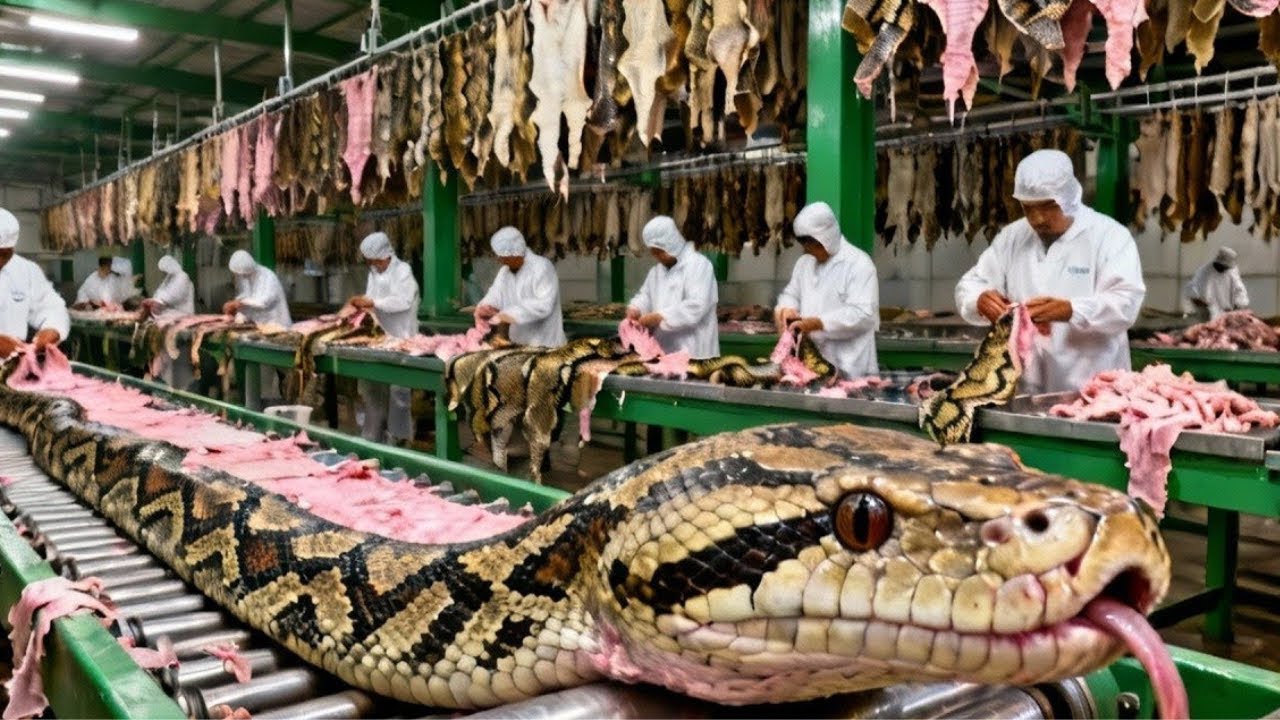 Inside the World’s LARGEST SNAKE LEATHER Factory || Full Process