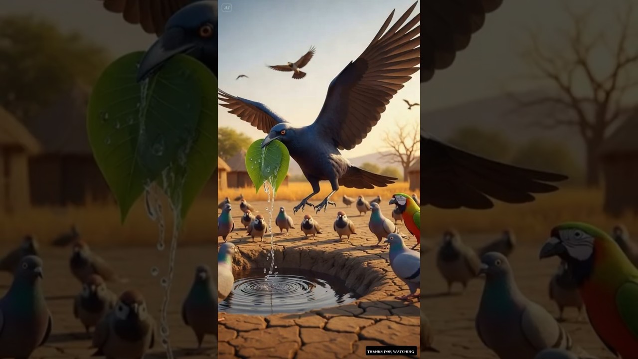 A crow saved the lives of all the birds 😭 #ai #crow #birds #aistory #aivideo