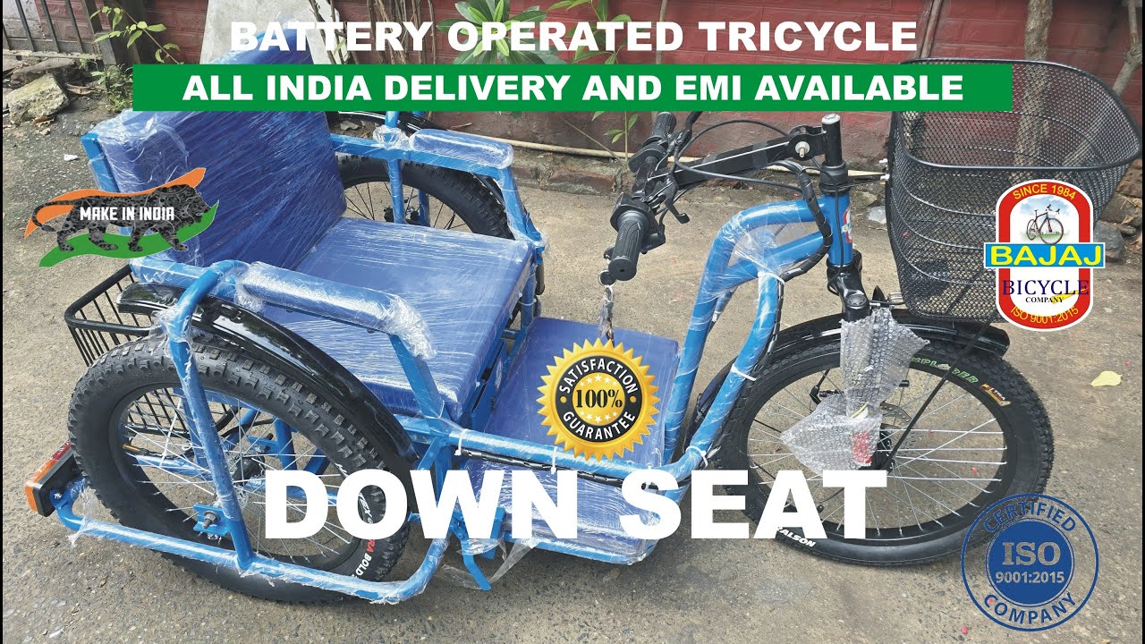 नीचे सीट वाली विकलांग रिक्शा बैटरी वाली / Battery operated handicapped rickshaw with lower seat