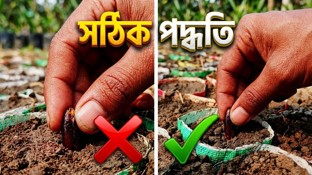 খেজুর গাছের চারা তৈরি করার সঠিক পদ্ধতি | শুরু থেকে শেষ পর্যন্ত।#vlogwithsohelvillagelifestyleinban