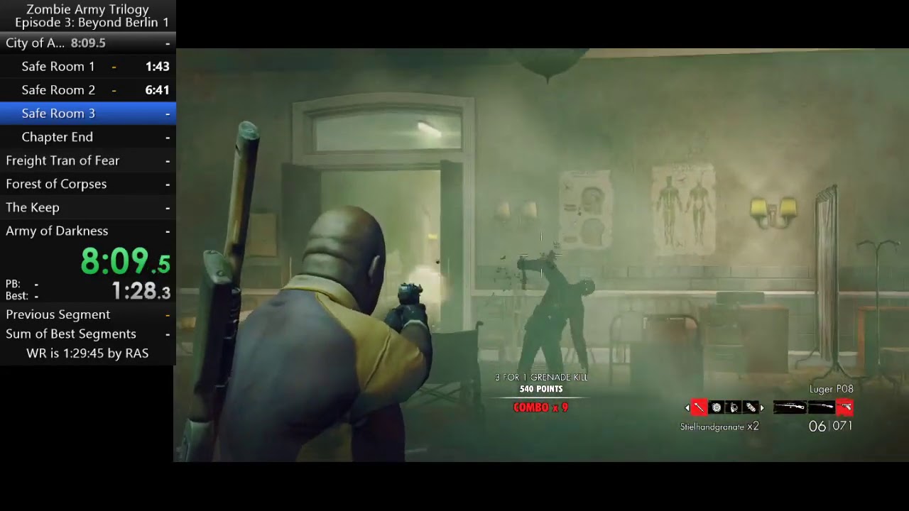 Zombie Army Trilogy - Episode 3 Solo Speedrun in 1:21:04 (Old World Record)