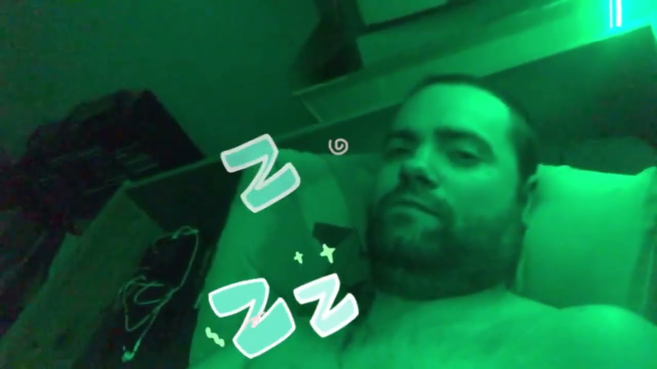 Sleep stream white man relaxing on bed summer #part 08