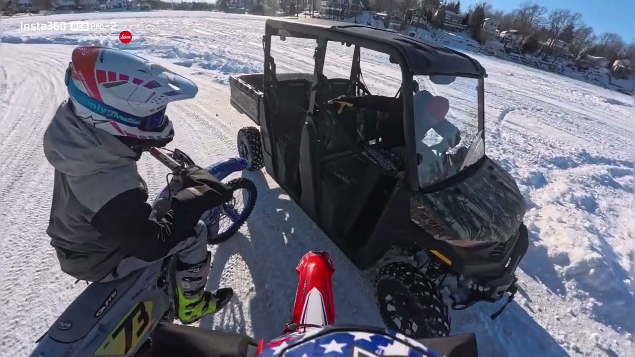 Frozen Track Madness | Dirt Bikes on Ice! 