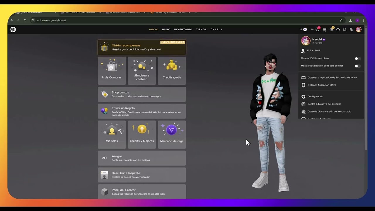 Crear desde 0 en Imvu por Blender (introduccion)