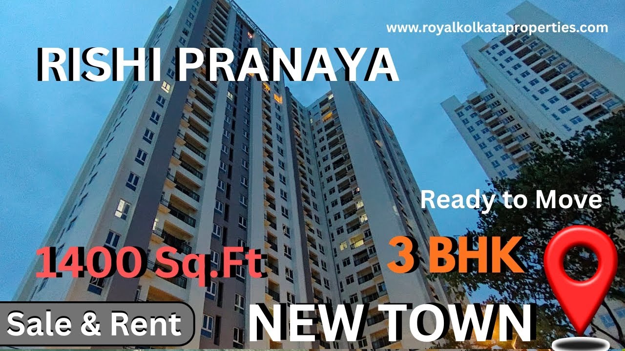 3bhk flat sale in Newtown Action Area 2 । 3Bhk in Rishi Pranaya । Luxury living in New Town 