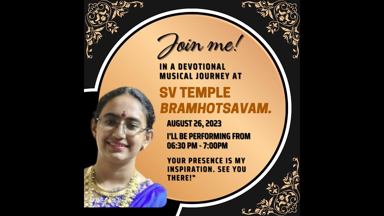Sarvagna Brahmothsavam Performance (SV. Temple - 08/26/2023)